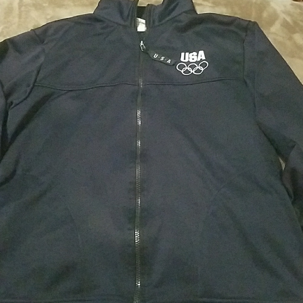 Official USA Olympics Front Zip Jacket Medium RARE COLLECTIBLE